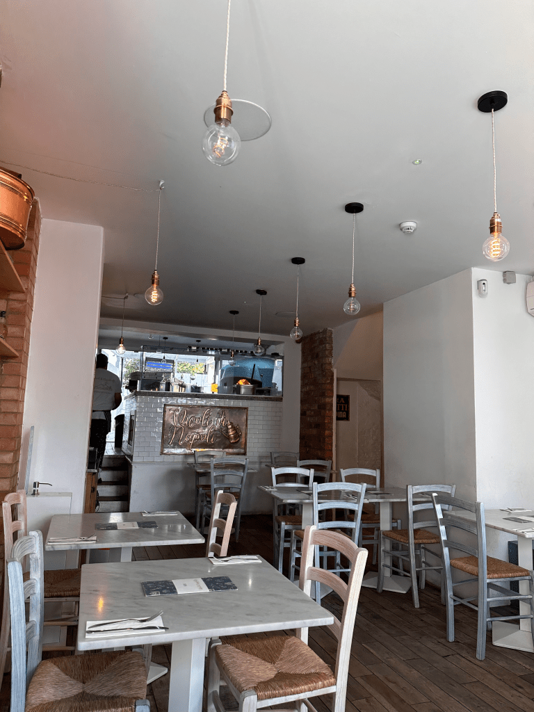 A picture of the inside of dog friendly restaurant, Vicoli Di Napoli